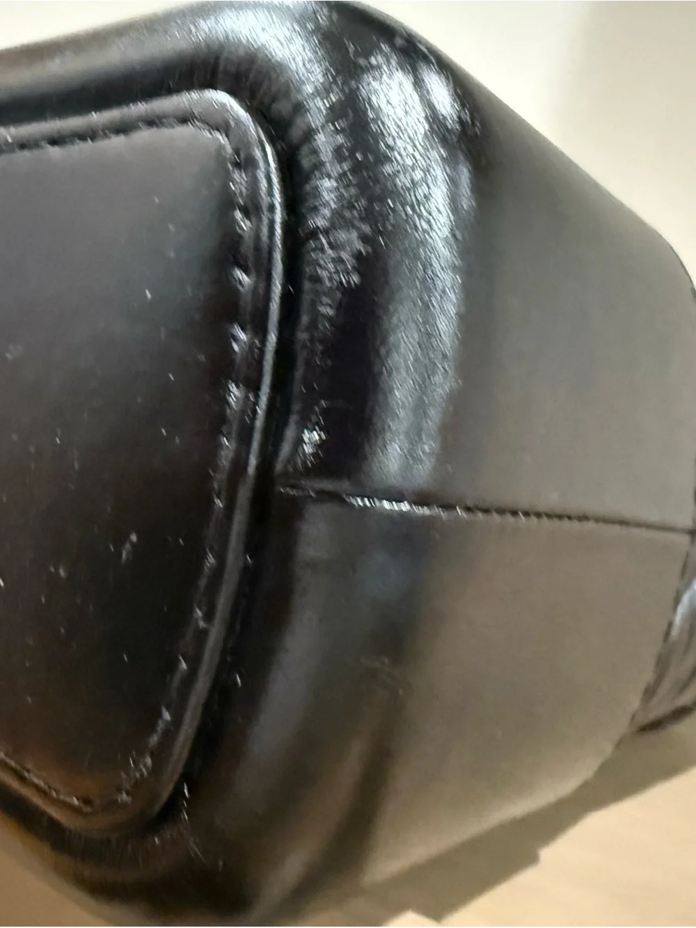 CHANEL Black Quilted Hobo Bag with Leather Base medium size